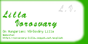 lilla vorosvary business card